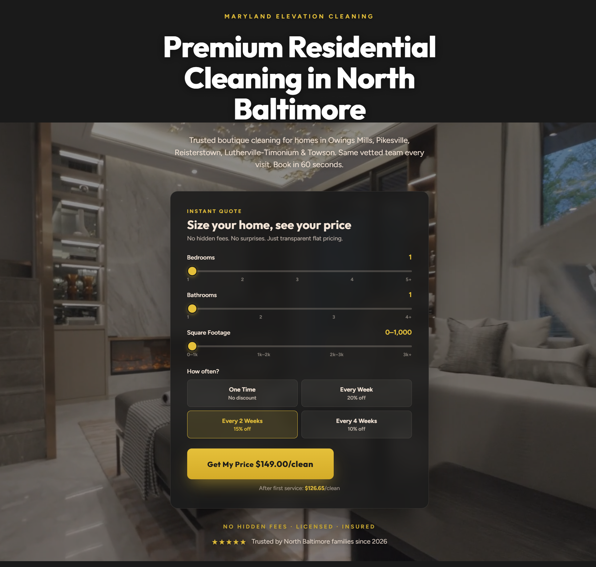 Maryland Elevation Cleaning homepage